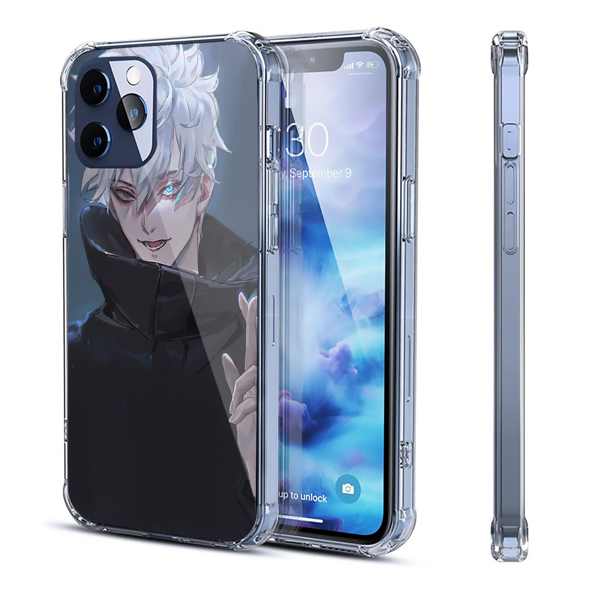 （画像用） 呪術廻戦 Jujutsu Kaisen 【iPhone 12シリーズ対応】透明スマホケース（クリアソフトケース）